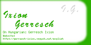 ixion gerresch business card